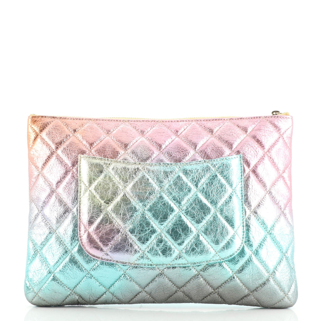 Reissue 2.55 O Case Clutch Quilted Multicolor Metallic Goatskin Medium