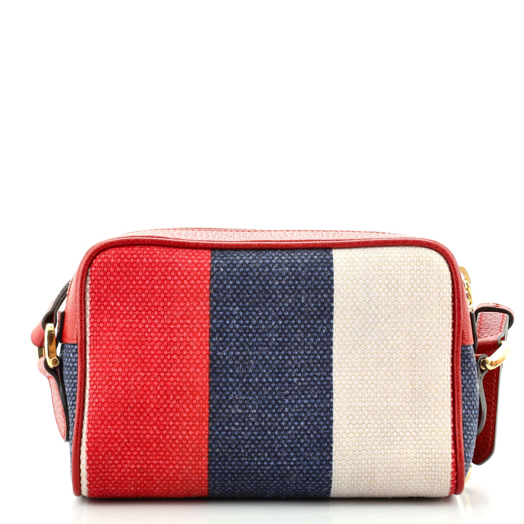 Ophidia Shoulder Bag Striped Canvas Mini