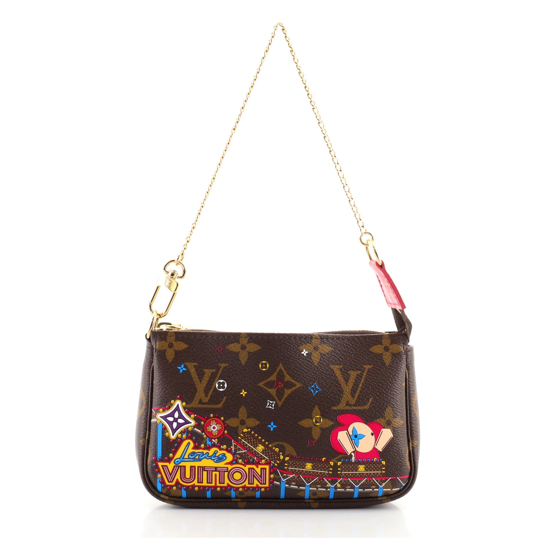 Pochette Accessoires Limited Edition Vivienne Xmas Monogram Canvas Mini
