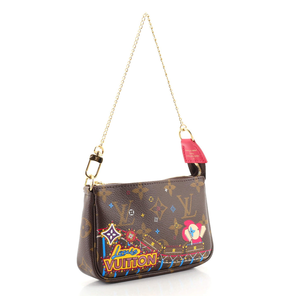 Pochette Accessoires Limited Edition Vivienne Xmas Monogram Canvas Mini