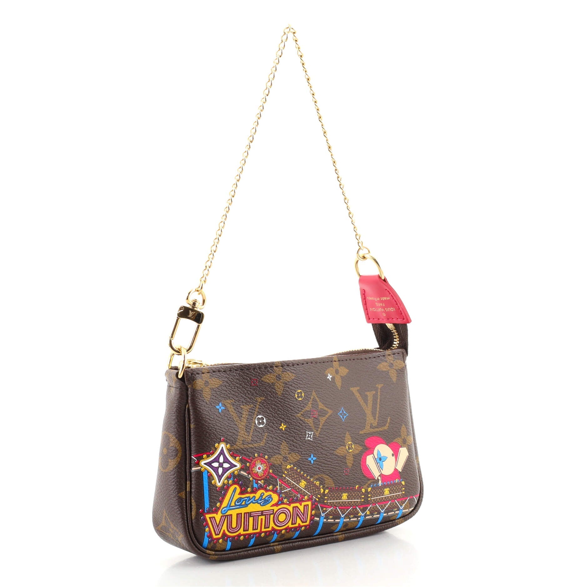 Pochette Accessoires Limited Edition Vivienne Xmas Monogram Canvas Mini
