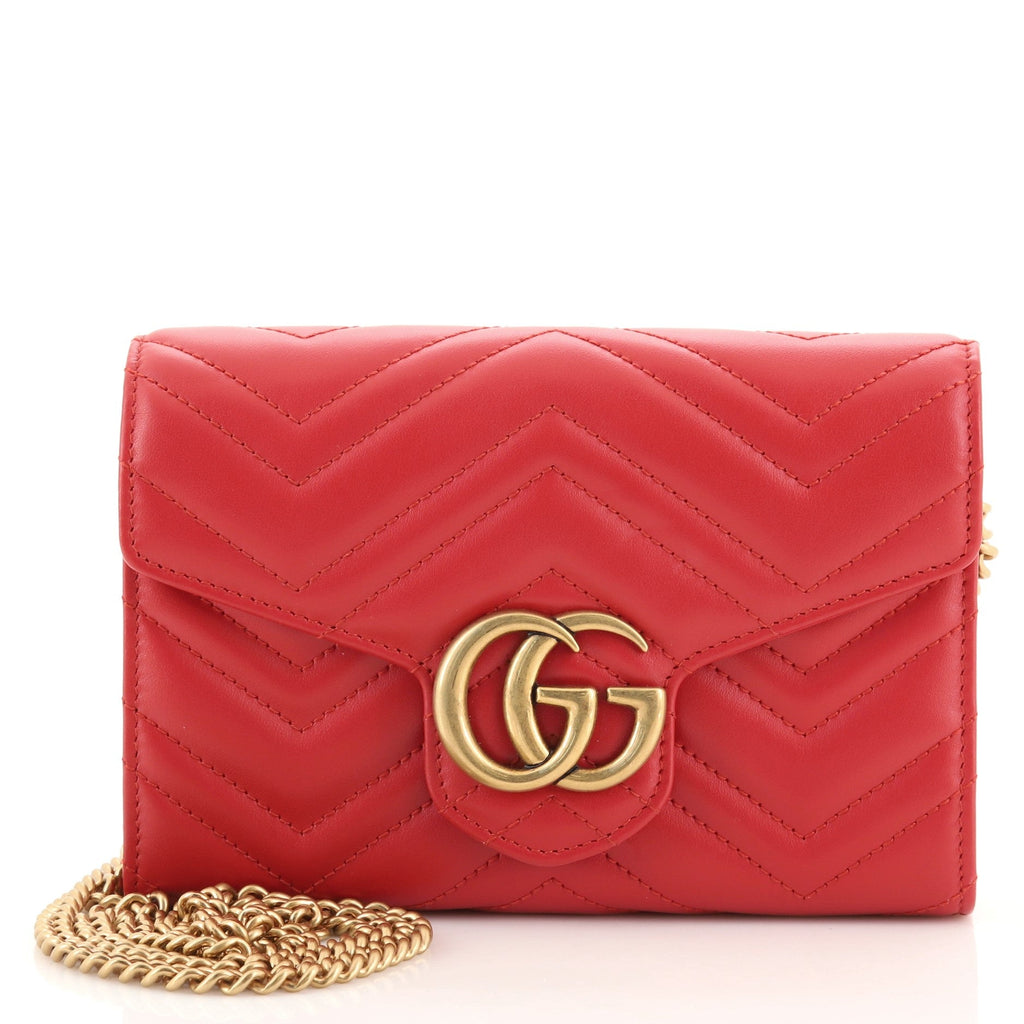 GG Marmont Chain Wallet Matelasse Leather Mini