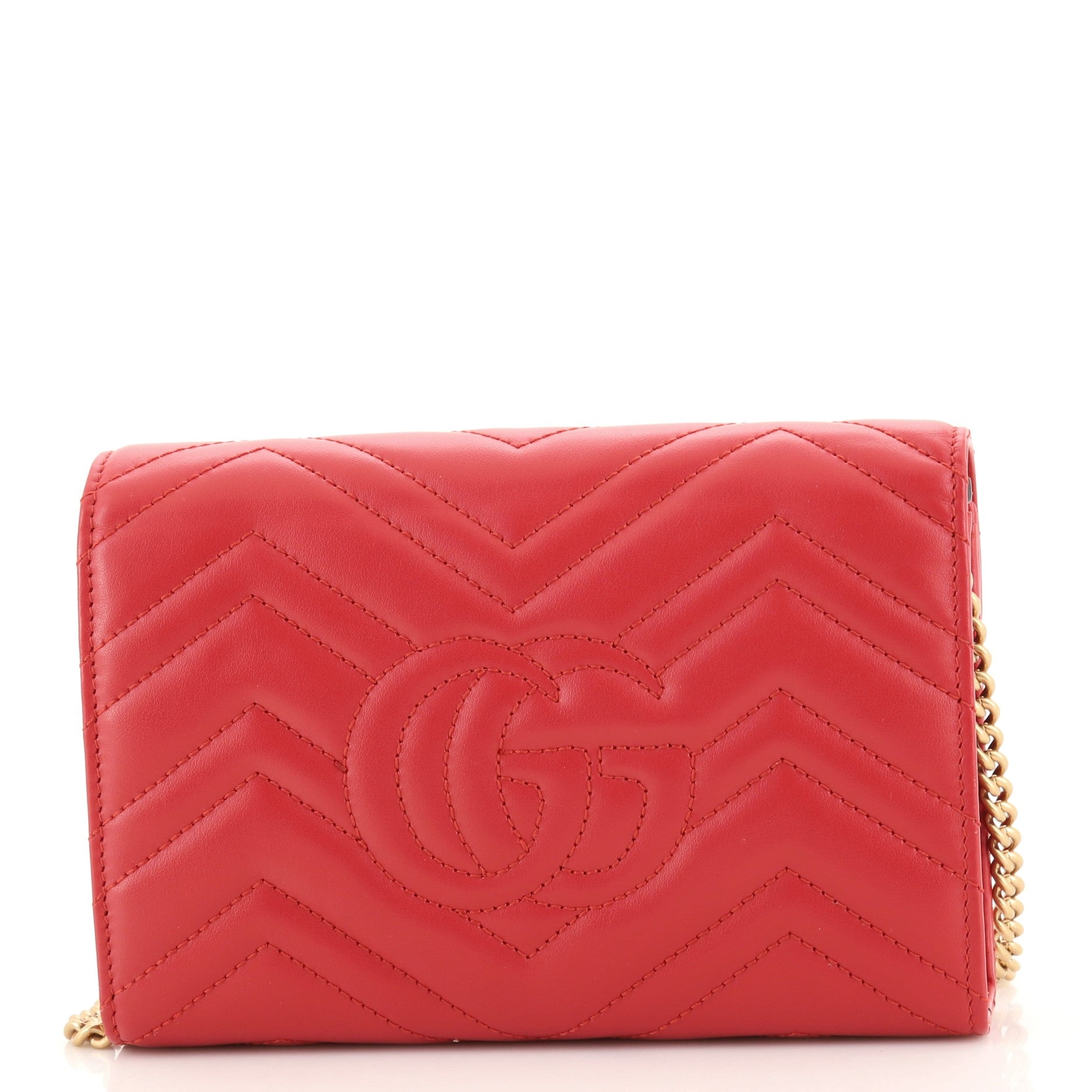 GG Marmont Chain Wallet Matelasse Leather Mini