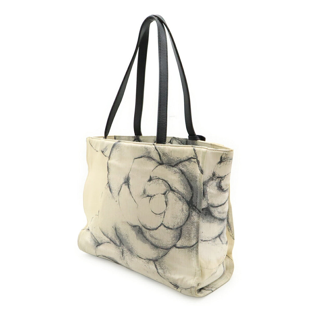 Chanel Camellia Canvas Leather 2way Bag