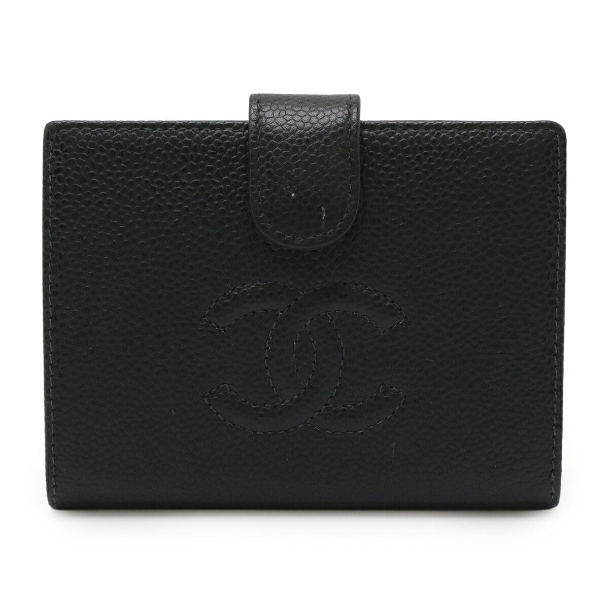 Chanel Coco Mark Caviar Leather Bifold Wallet