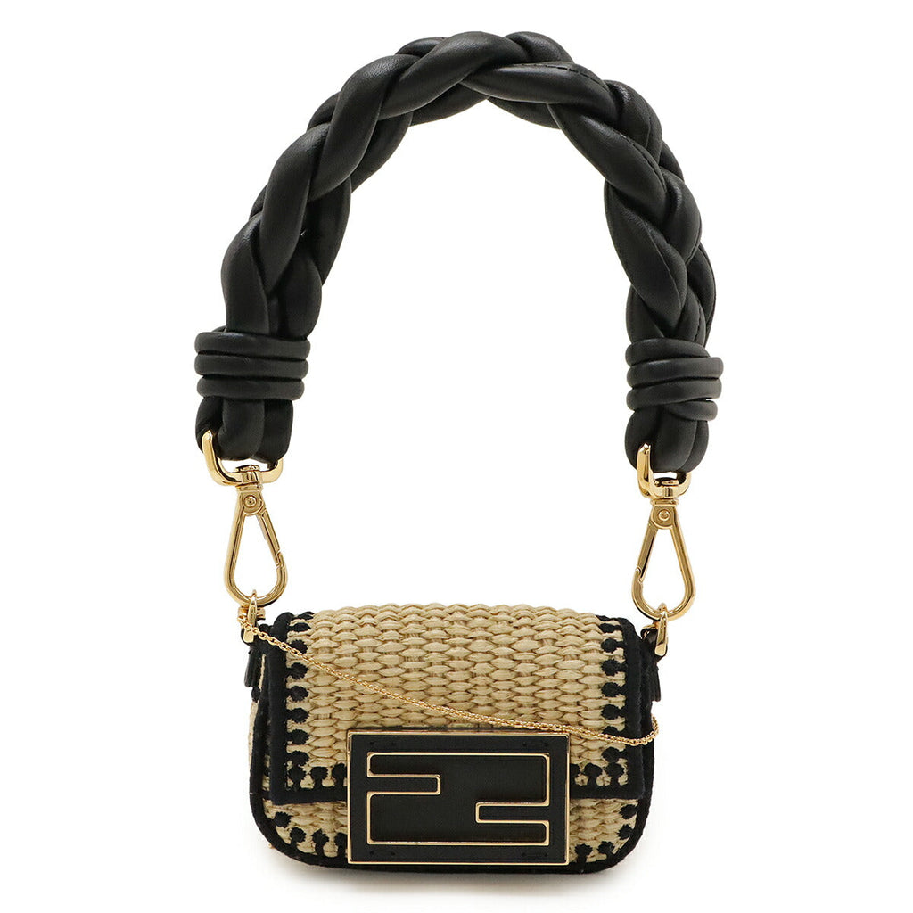 Fendi Nano Baguette Raffia 2way Mini Bag