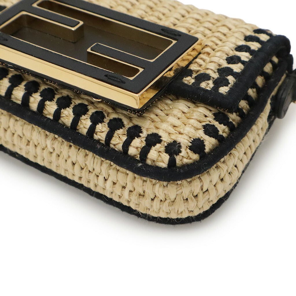 Fendi Nano Baguette Raffia 2way Mini Bag