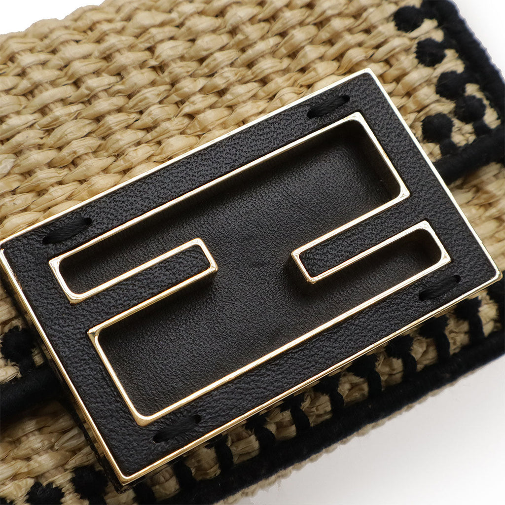Fendi Nano Baguette Raffia 2way Mini Bag