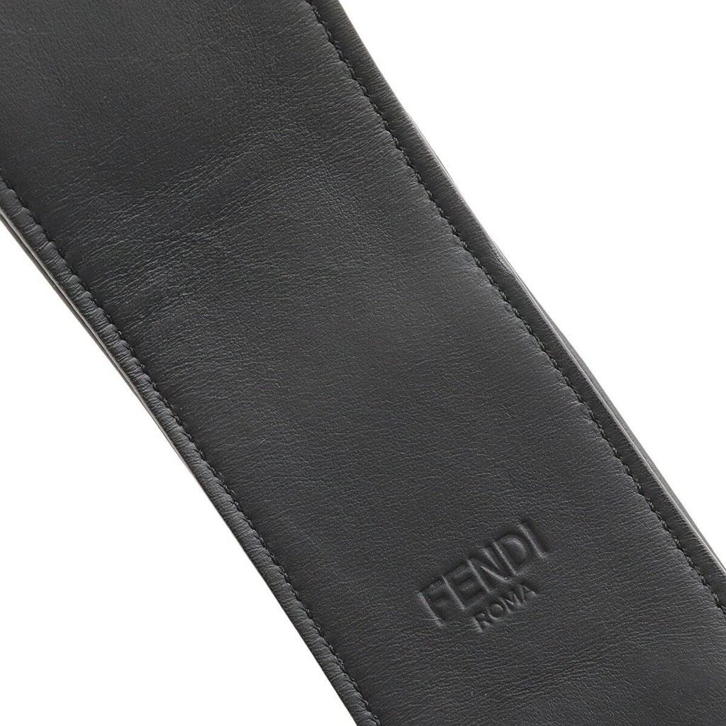 Fendi FF Logo Fur Leather Shoulder Strap