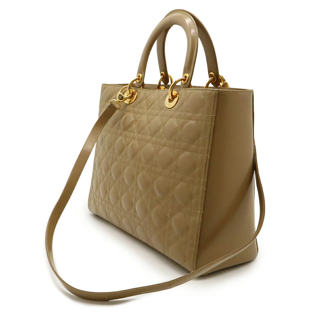 Christian Dior Lady Dior Patent Leather 2way Bag