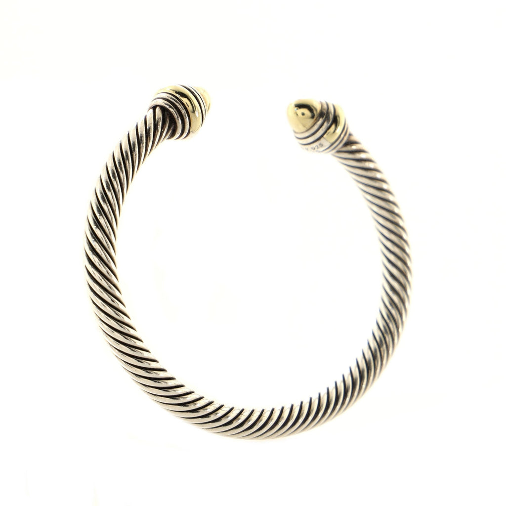 Cable Classic Bracelet Sterling Silver with 14K Yellow Gold 5mm