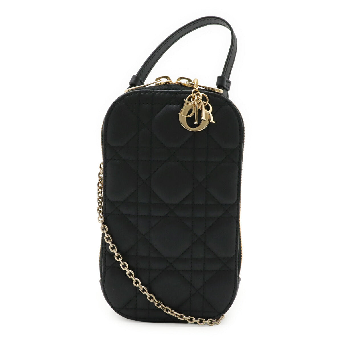 Christian Dior Lady Dior Call'in Dior Leather 2way Phone Holder