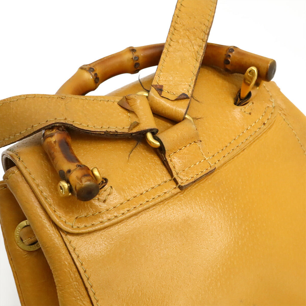 Gucci Bamboo Leather 2way Backpack