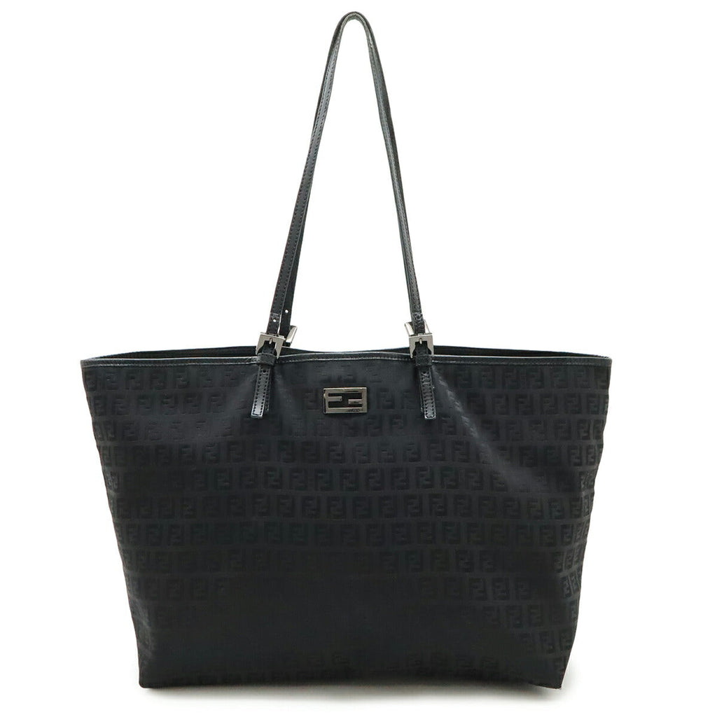 Fendi Zucchino Canvas Leather 2way Bag