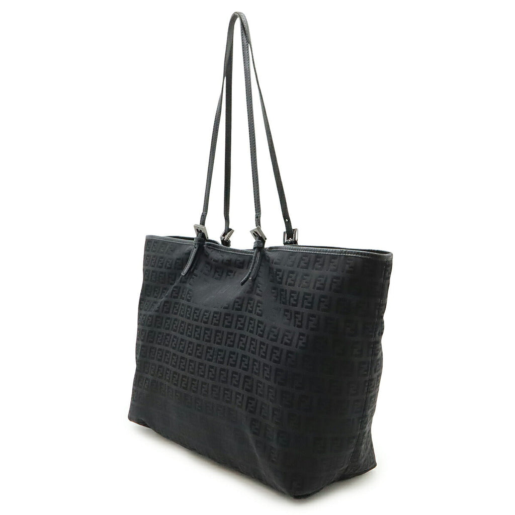 Fendi Zucchino Canvas Leather 2way Bag