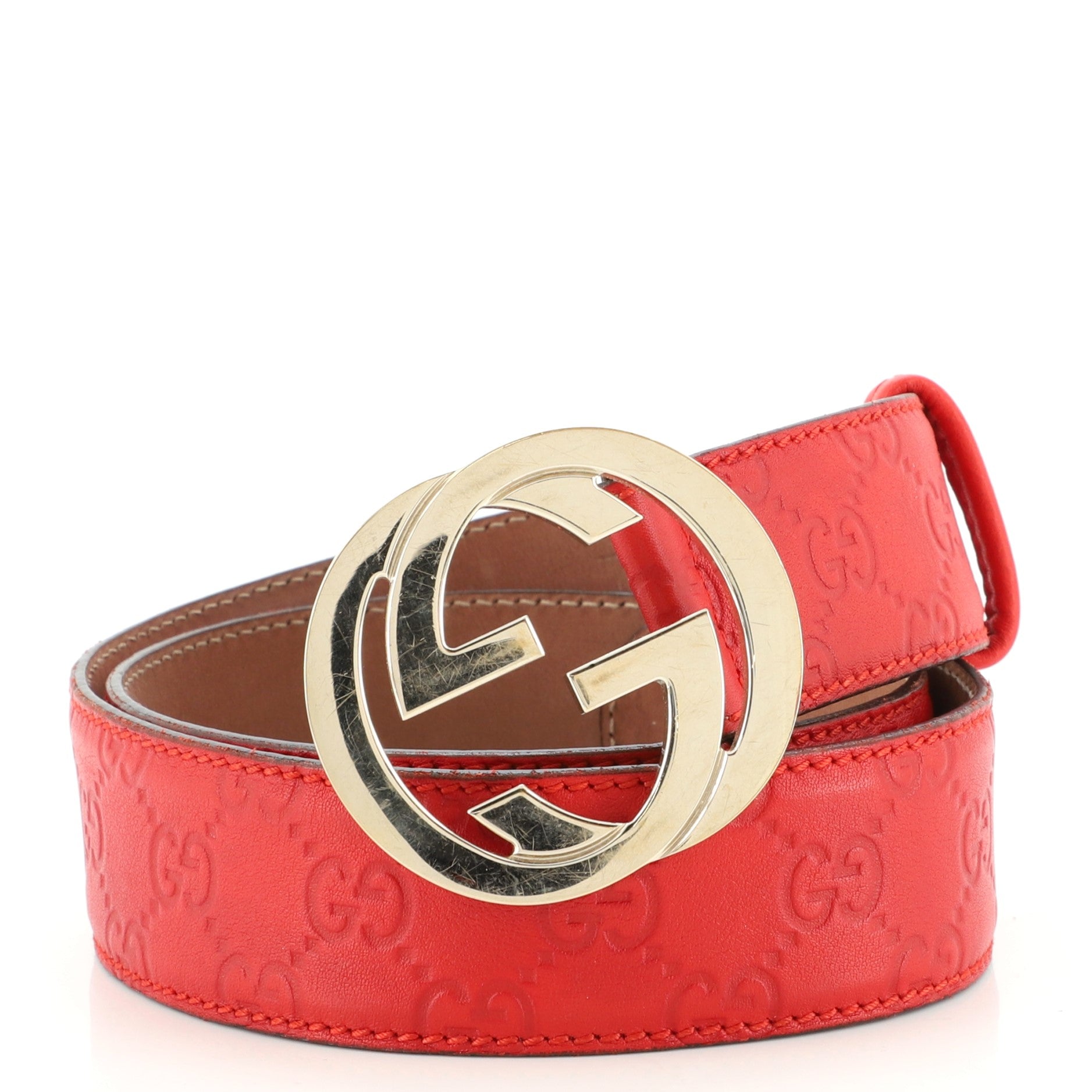 Interlocking G Belt Guccissima Leather Wide 85