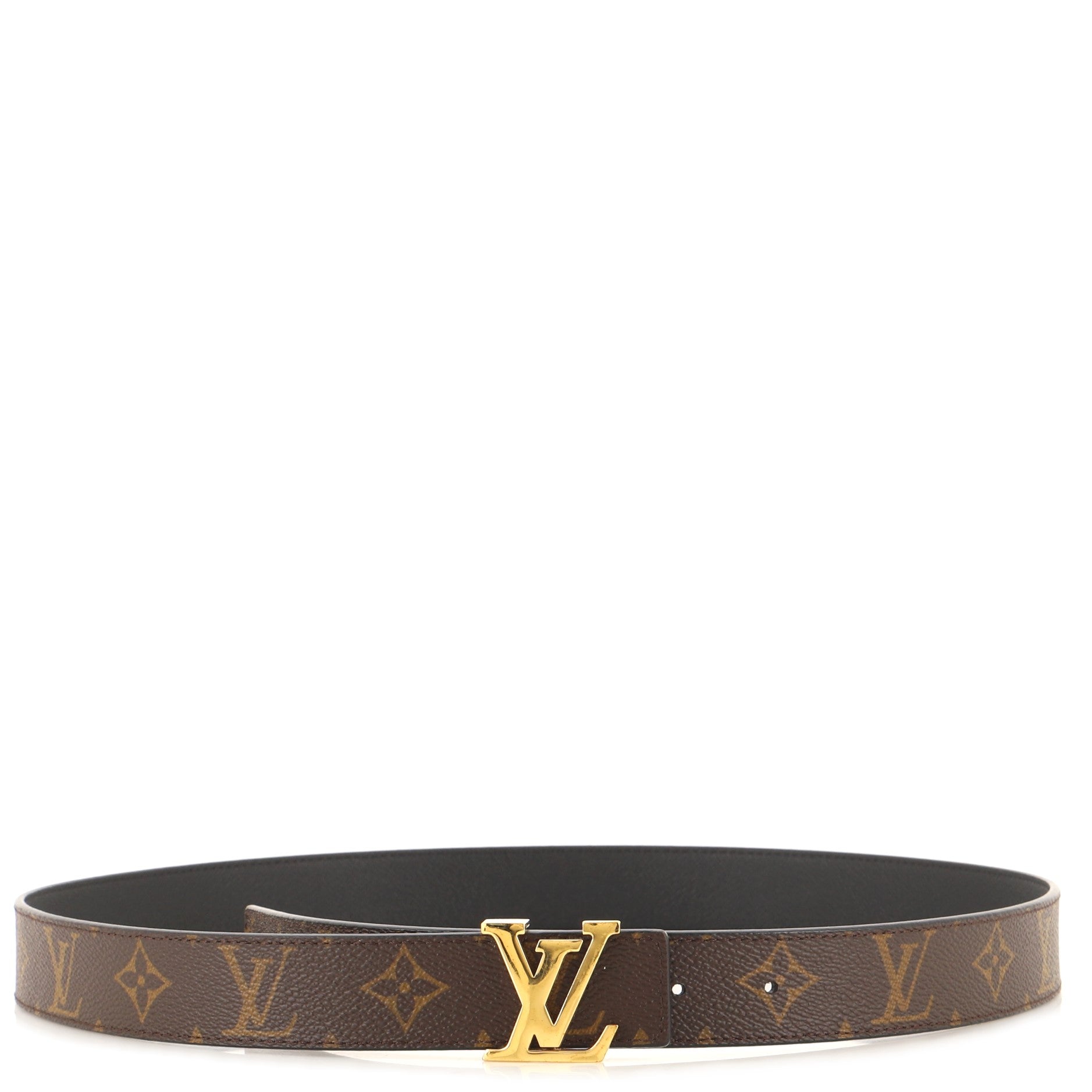 LV Initiales Reversible Belt Monogram Canvas and Leather Medium 90
