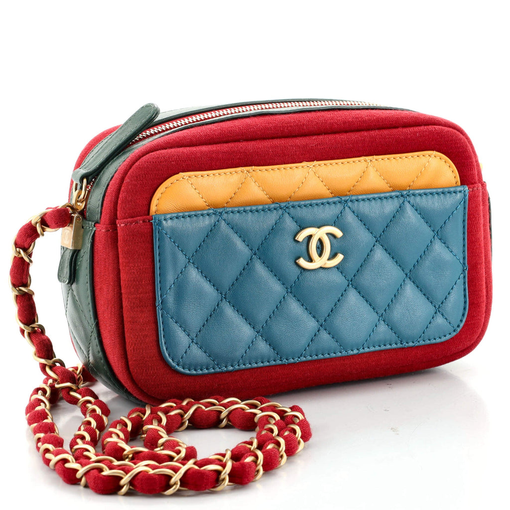 Paris-Hamburg Camera Case Quilted Lambskin with Jersey Mini