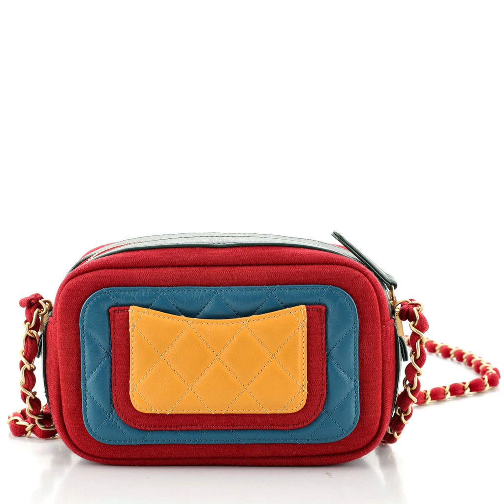Paris-Hamburg Camera Case Quilted Lambskin with Jersey Mini