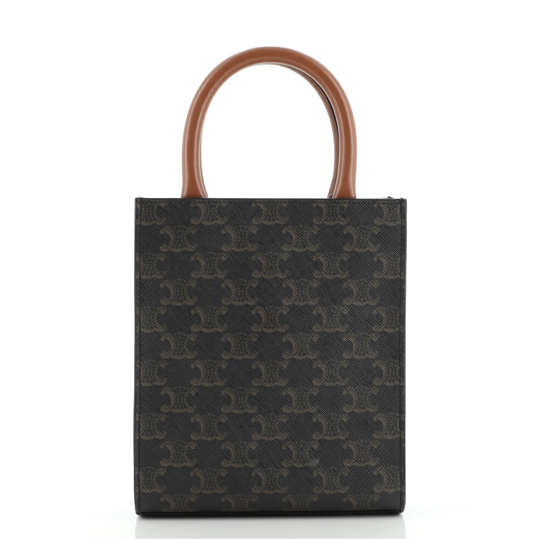 Vertical Cabas Tote Triomphe Coated Canvas Mini