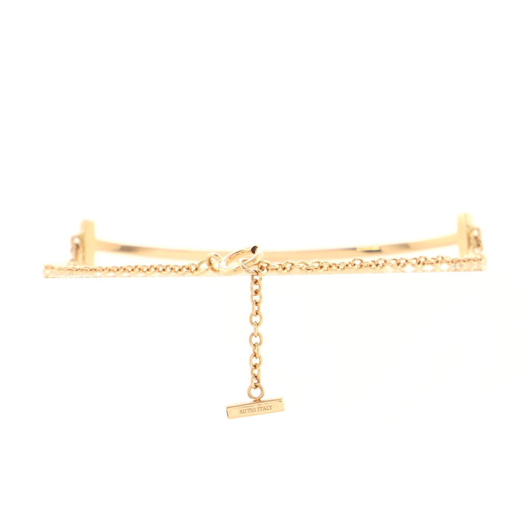 T Smile Chain Bracelet 18K Rose Gold Medium
