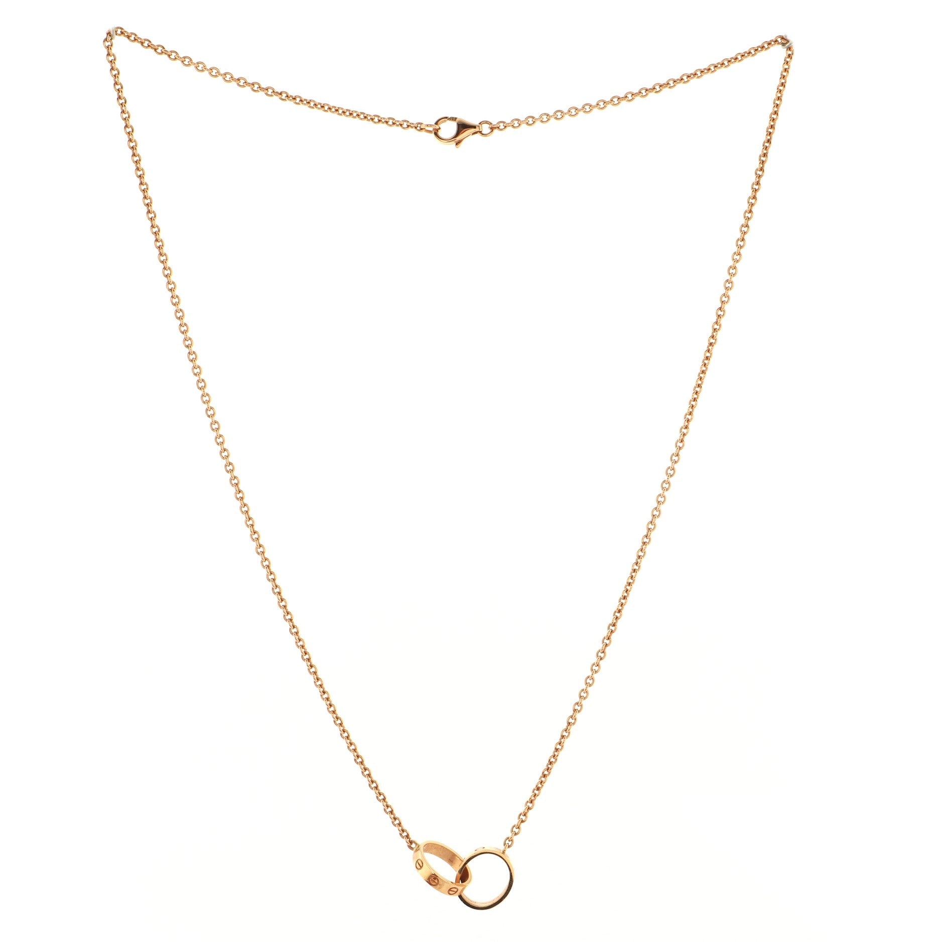 Love Interlocking Necklace 18K Rose Gold