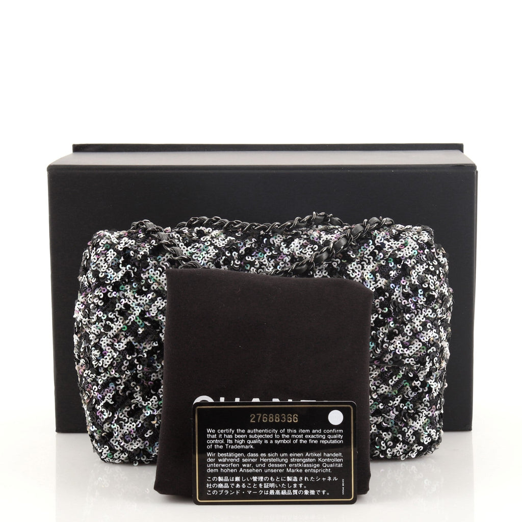 CC Chain Flap Bag Multicolor Sequins Mini