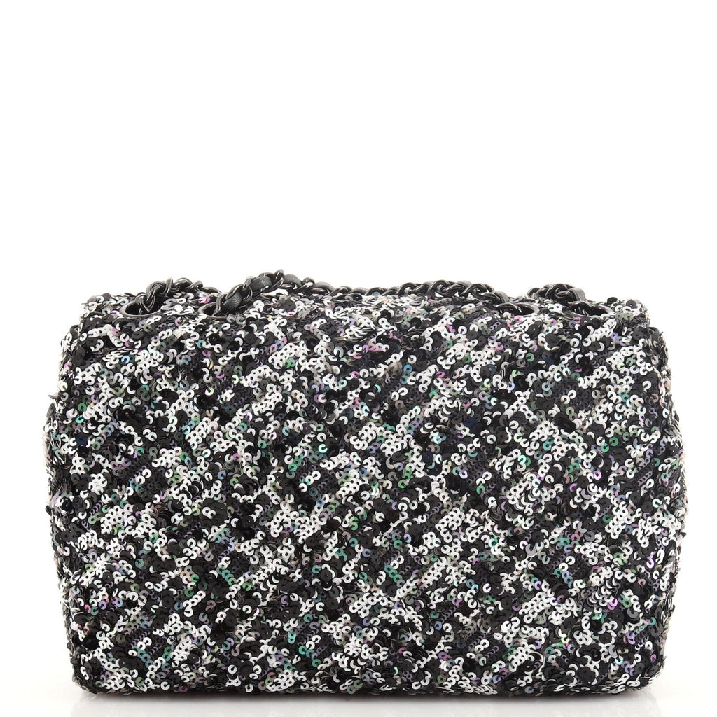 CC Chain Flap Bag Multicolor Sequins Mini