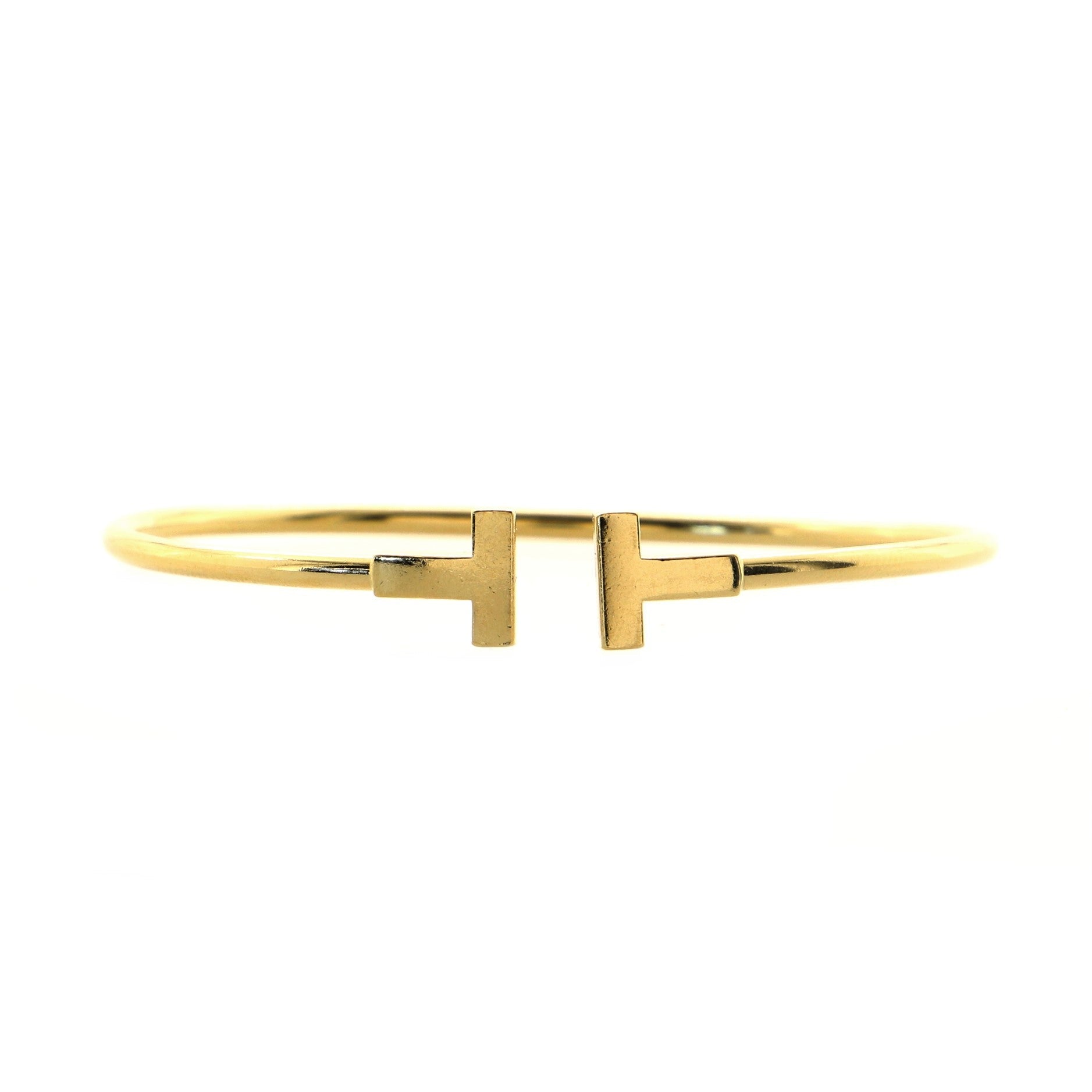T Wire Bracelet 18K Yellow Gold Narrow