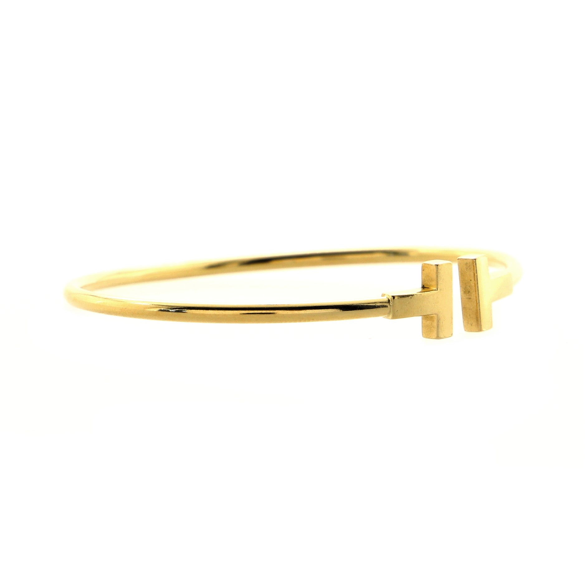 T Wire Bracelet 18K Yellow Gold Narrow
