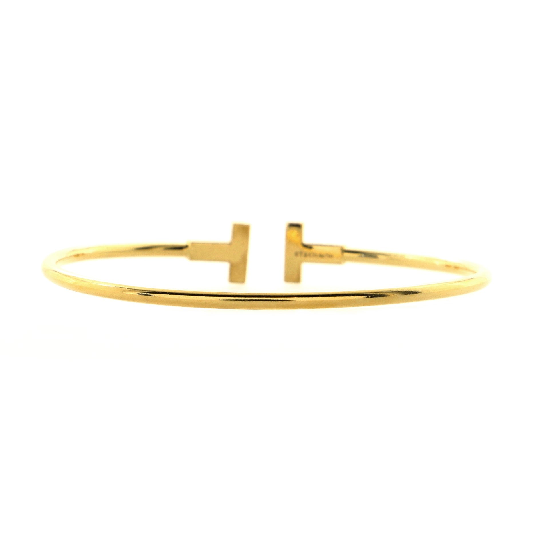 T Wire Bracelet 18K Yellow Gold Narrow
