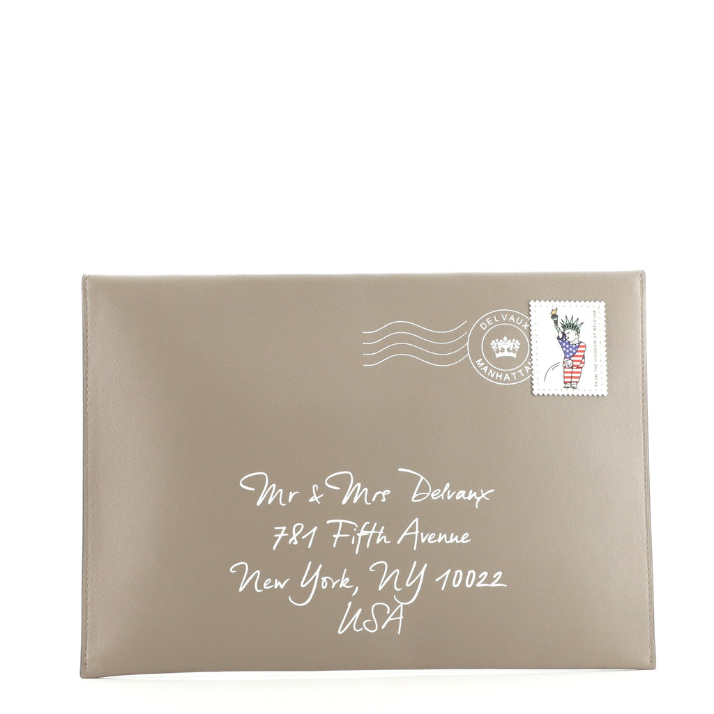 Envelope Clutch Printed Leather Medium