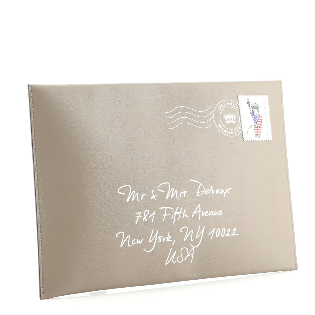 Envelope Clutch Printed Leather Medium