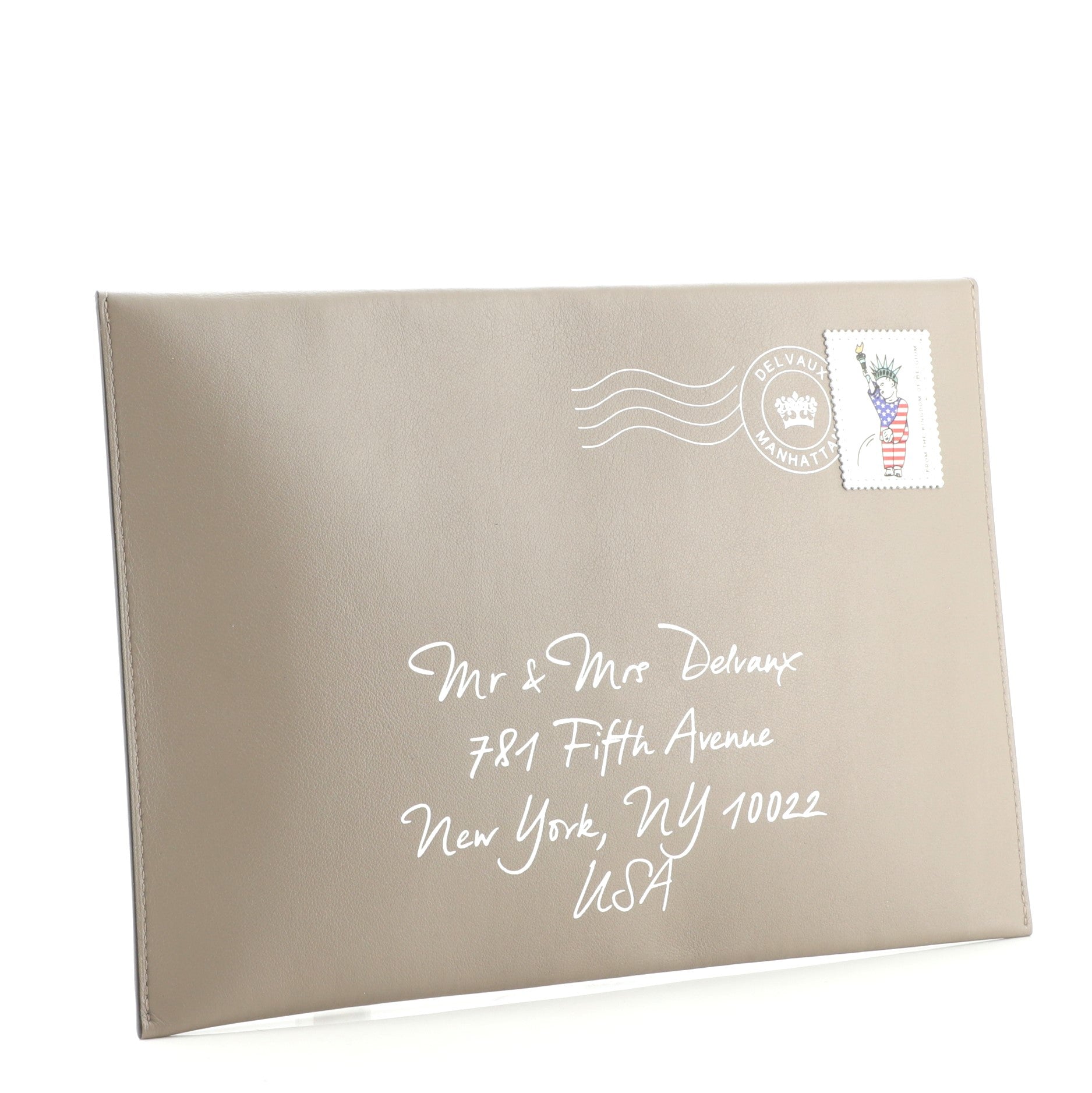 Envelope Clutch Printed Leather Medium