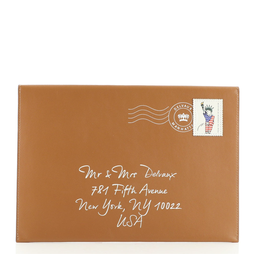Envelope Clutch Printed Leather Medium