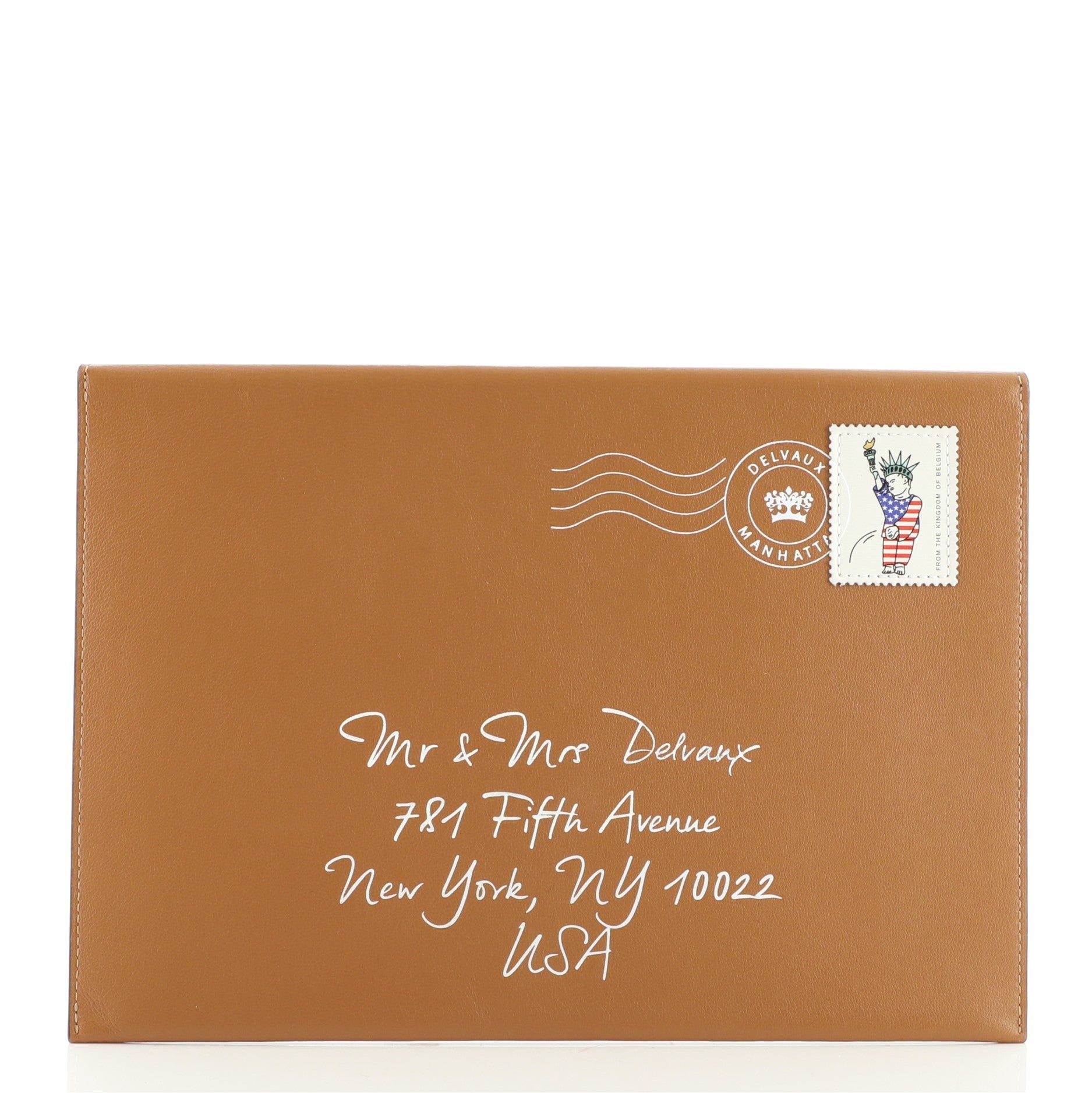 Envelope Clutch Printed Leather Medium