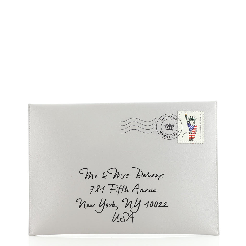 Envelope Clutch Printed Leather Medium