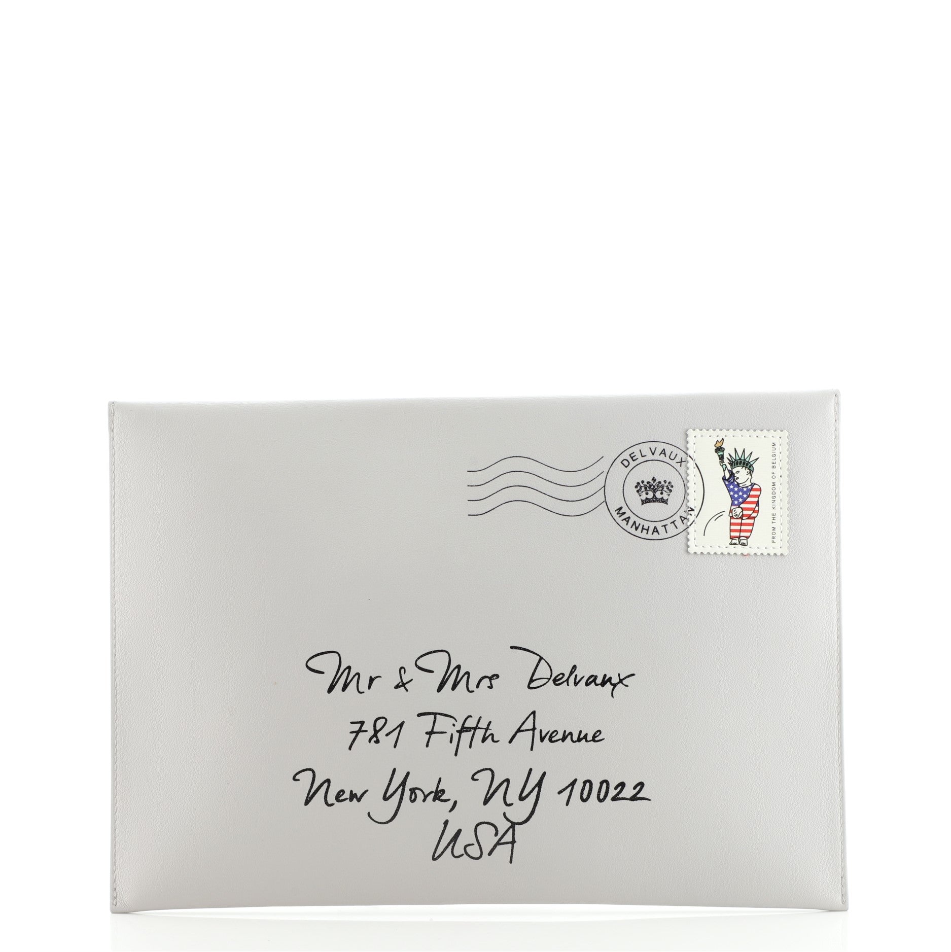 Envelope Clutch Printed Leather Medium
