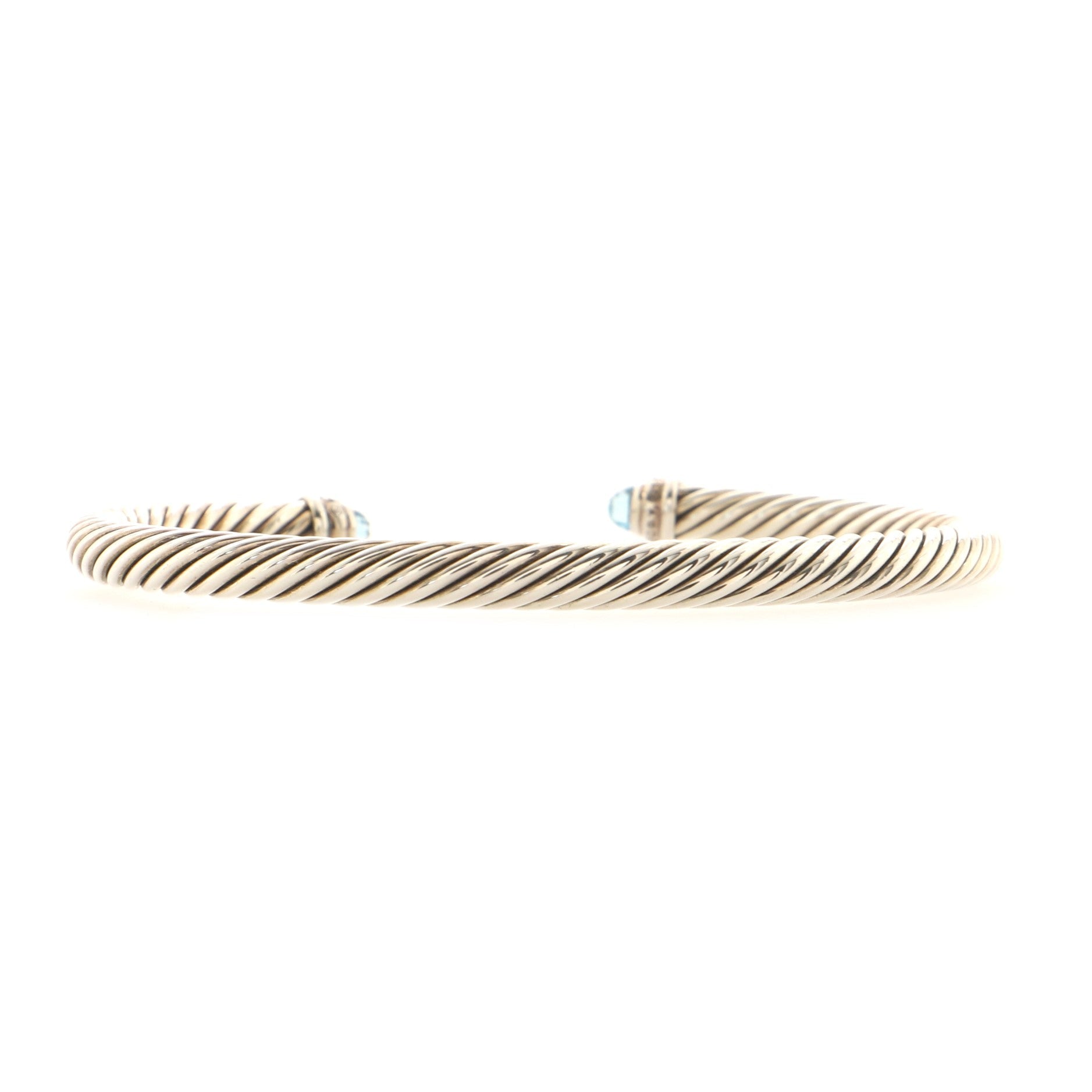 Cable Classic Bracelet Sterling Silver with Topaz and Diamonds 5mm