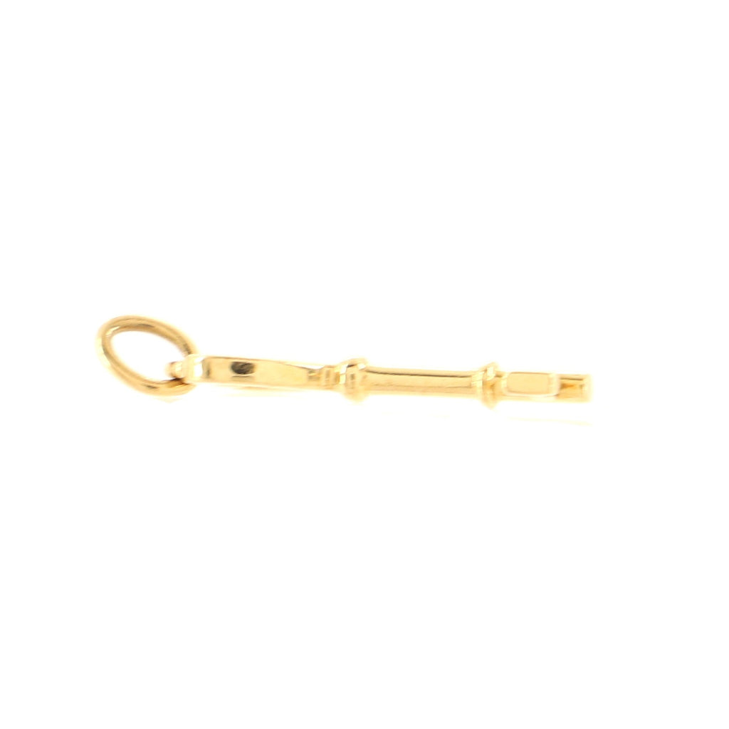 Heart Key Pendant Necklace 18K Yellow Gold Mini
