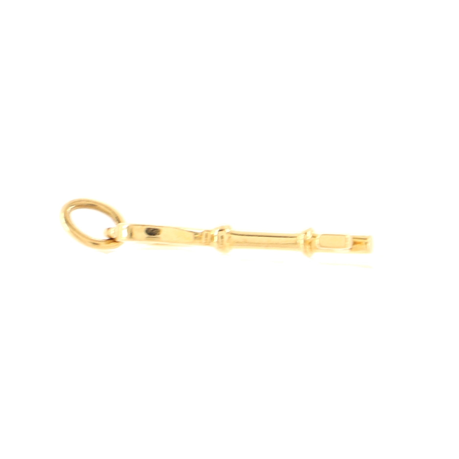 Heart Key Pendant Necklace 18K Yellow Gold Mini