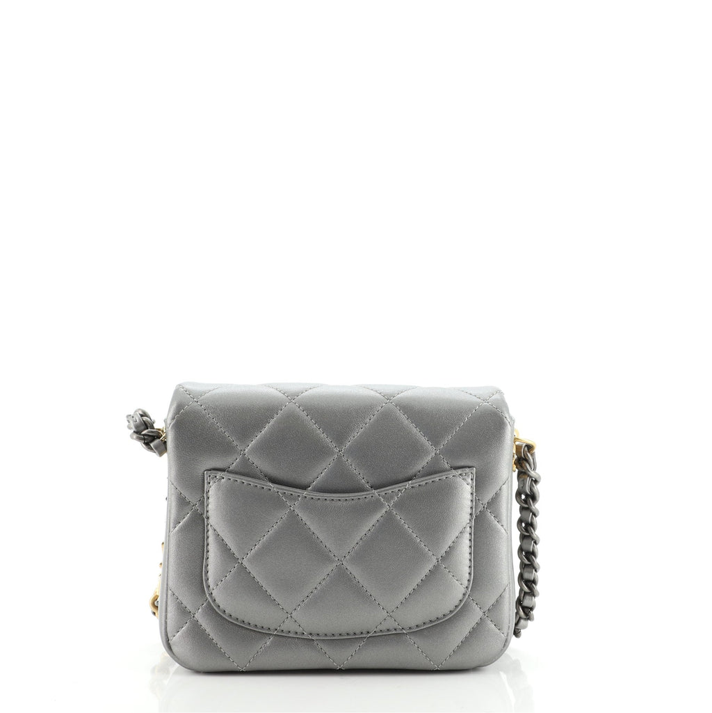 Side Note Flap Bag Quilted Lambskin Mini