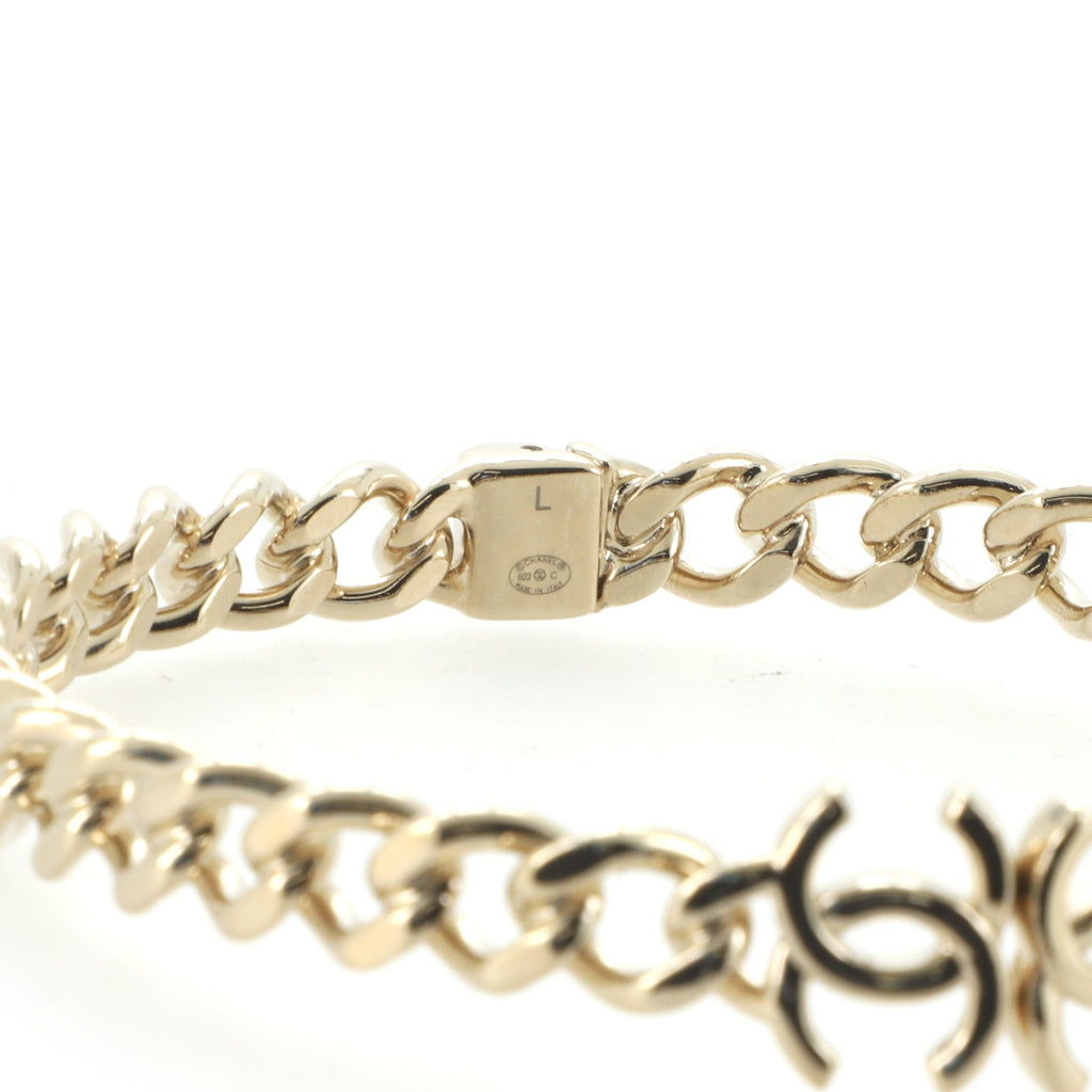 CC Chain Link Choker Necklace Metal