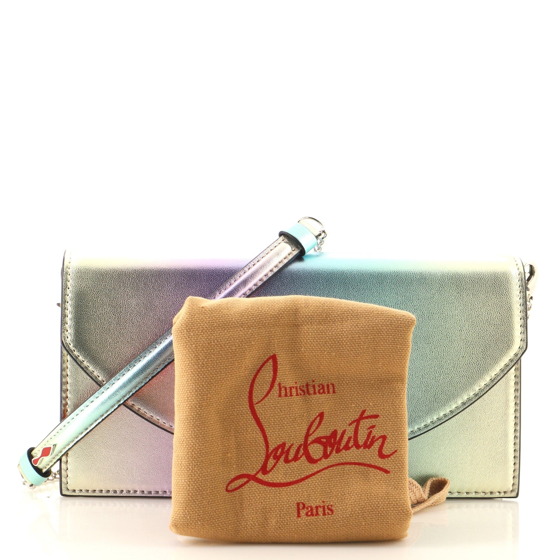 Loubi54 Chain Clutch Ombre Leather