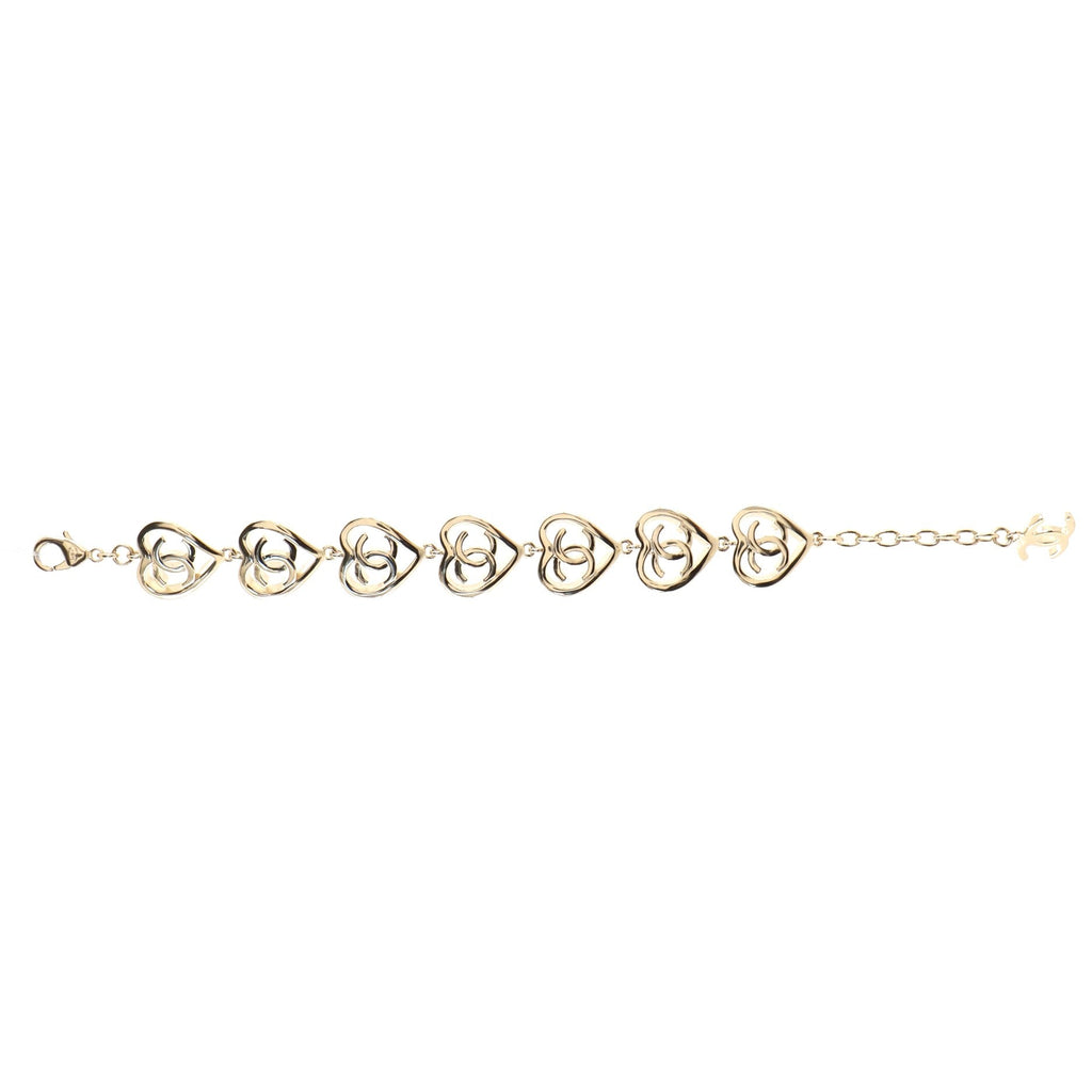 Coco In Love Heart CC Link Bracelet Metal