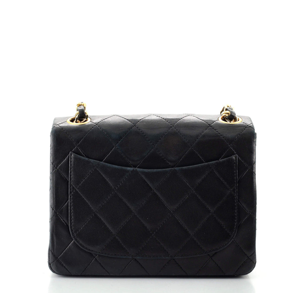 Vintage Square Classic Single Flap Bag Quilted Lambskin Mini