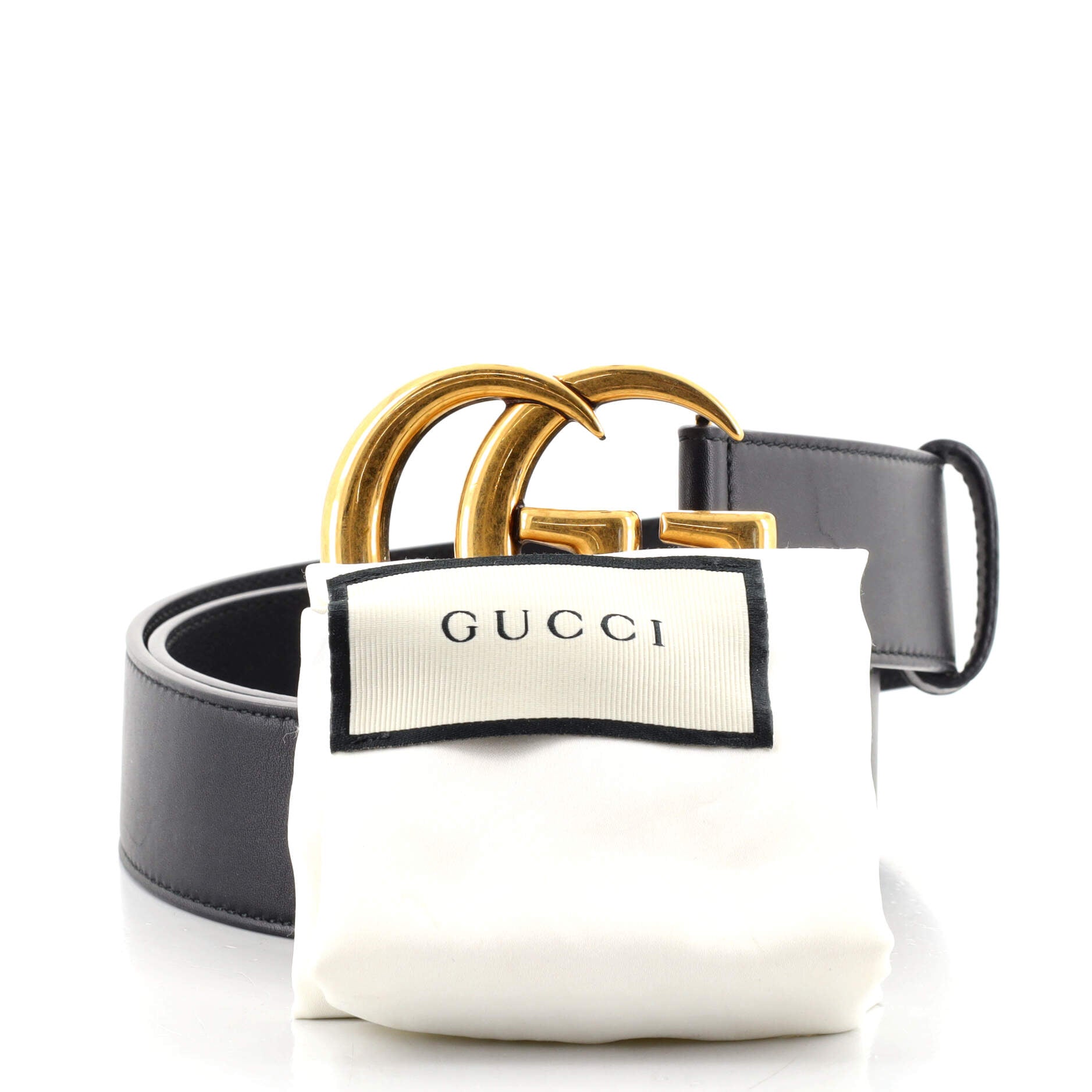 GG Marmont Belt Leather Wide 80