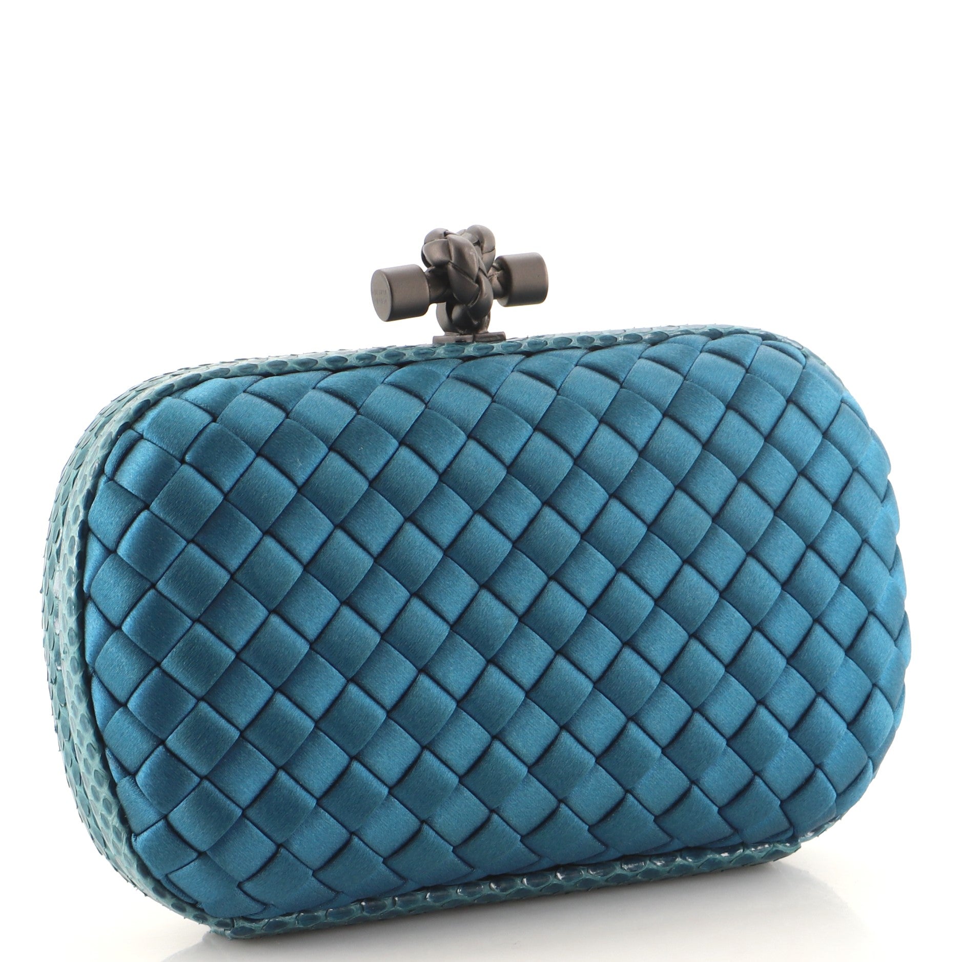 Box Knot Clutch Intrecciato Satin Small