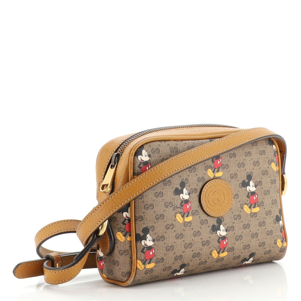 Disney Mickey Mouse Shoulder Bag Printed Mini GG Coated Canvas Mini