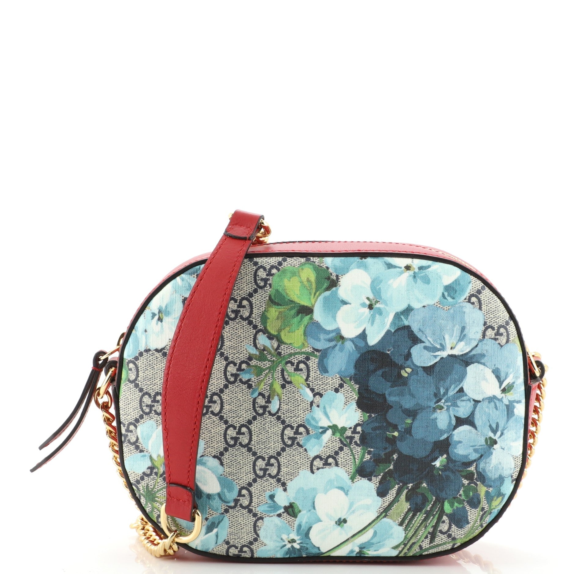 Chain Crossbody Bag Blooms Print GG Coated Canvas Mini